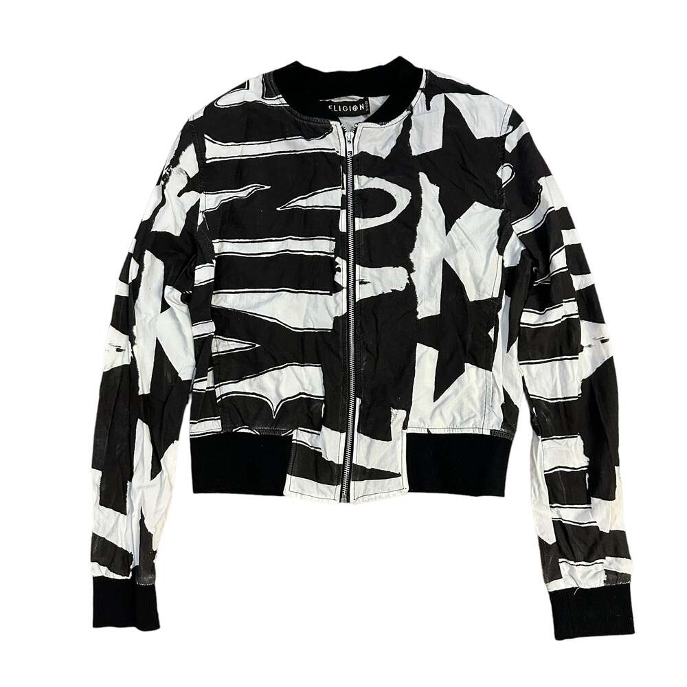 Religion Abstract Bomber Jacket Black & White